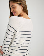 Load image into Gallery viewer, Serafina Stripe Sweater in Ice/Natural
