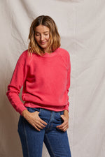 Load image into Gallery viewer, Ziggy Inside Out Fleece Shrunken Crewneck Sweatshirt in Pink Bloom
