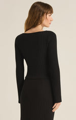 Load image into Gallery viewer, Madeline Rib Top in Black
