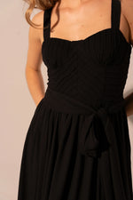 Load image into Gallery viewer, Claudette Maxi Gown in Black
