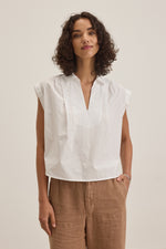 Load image into Gallery viewer, Florence Sleeveless Collar Top in Passion
