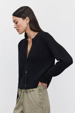 Load image into Gallery viewer, Shayla Cardigan in Black
