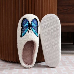 Blue Butterfly Slippers