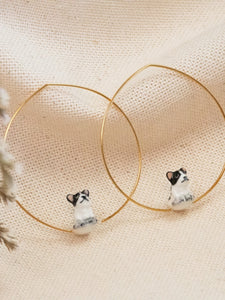 B&W French Bulldog Earrings