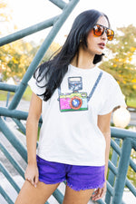 Load image into Gallery viewer, Camera Around Neck Tee in White
