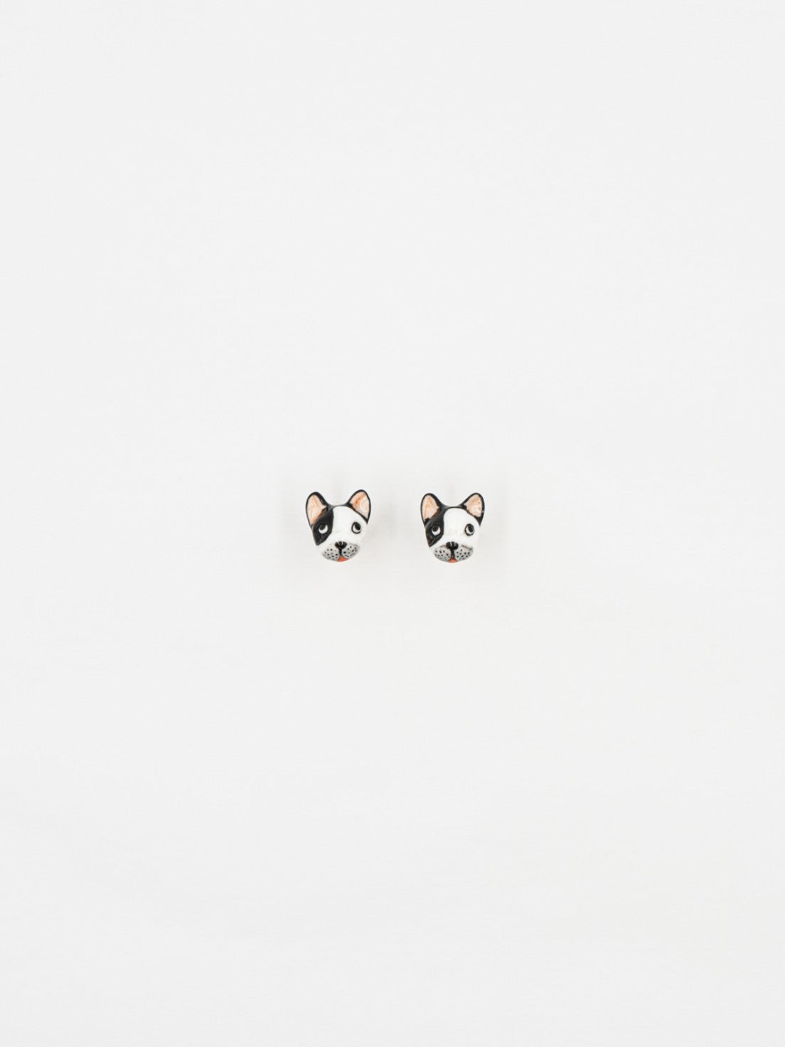 B&W French Bulldog Stud Earrings