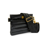 Load image into Gallery viewer, Bum Bag Crossbody in Pearl Black w/ Black Strap
