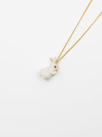 Load image into Gallery viewer, White Rabbit with Carrot Necklace in Gold
