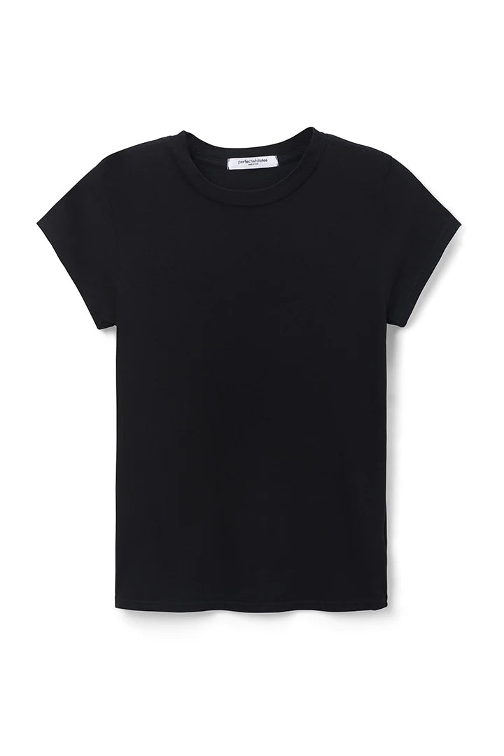 Sheryl Recycled Cotton Baby Tee in True Black