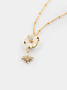 White Dryad Flower Necklace