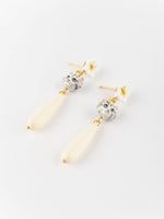 Load image into Gallery viewer, Harvest Time Cat Ivory Drop Earrings
