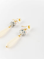 Load image into Gallery viewer, Harvest Time Cat Ivory Drop Earrings
