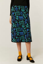 Load image into Gallery viewer, Knitted Midi Skirt in Tulip Print
