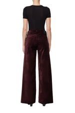 Load image into Gallery viewer, Lolli Mid Rise Baggy Velvet in Burgundy
