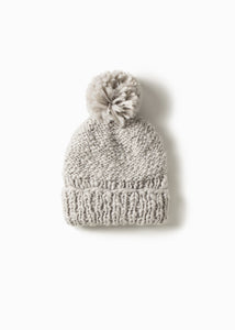 Mango Yarn Pom Pom Hat in Grey