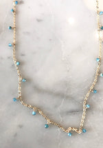 Load image into Gallery viewer, Sabrina Necklace in Blue Moonstone
