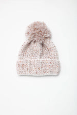 Load image into Gallery viewer, Waffle Knit Confetti Hat in Ivory
