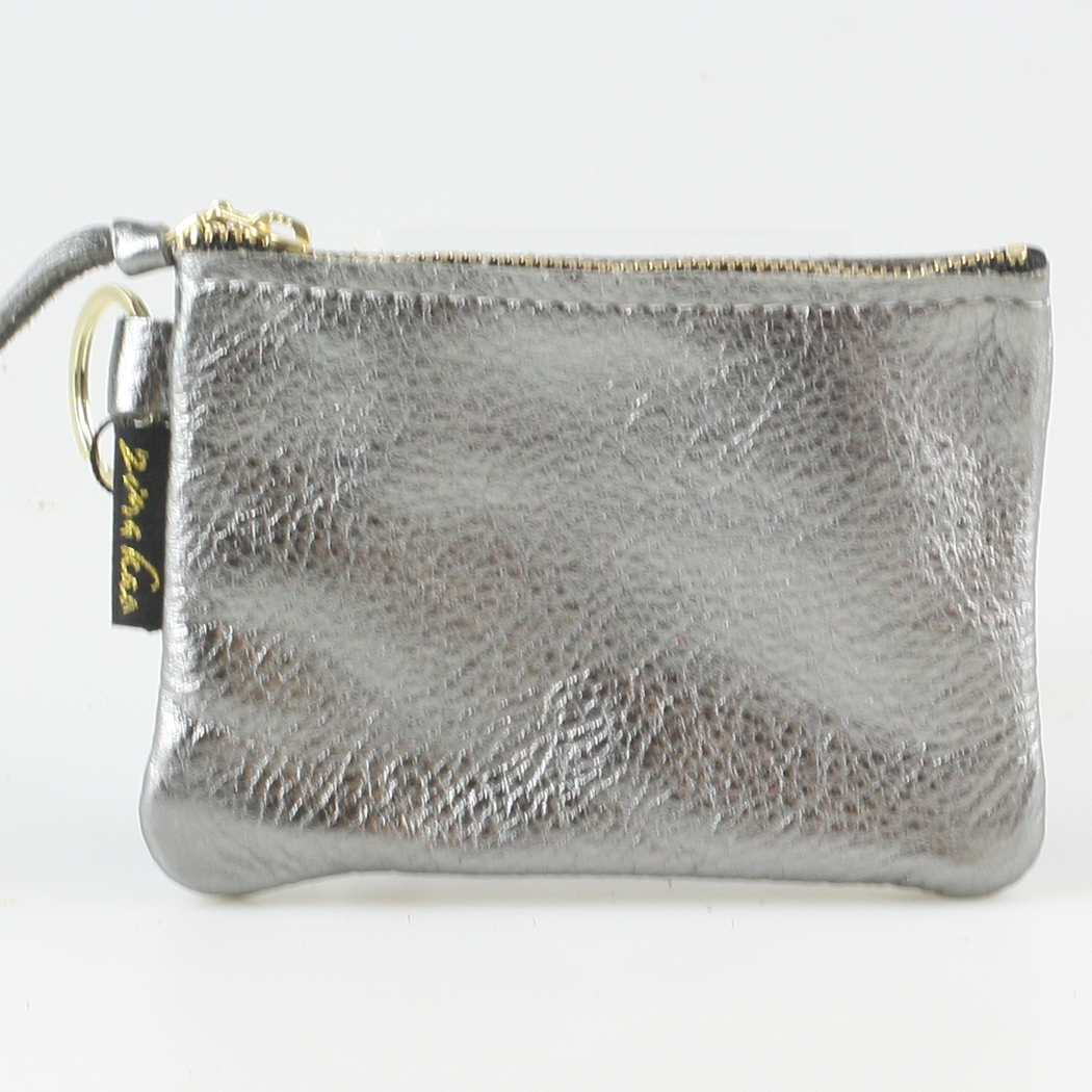 The Metallic Kara Coin Purse in Gunmetal