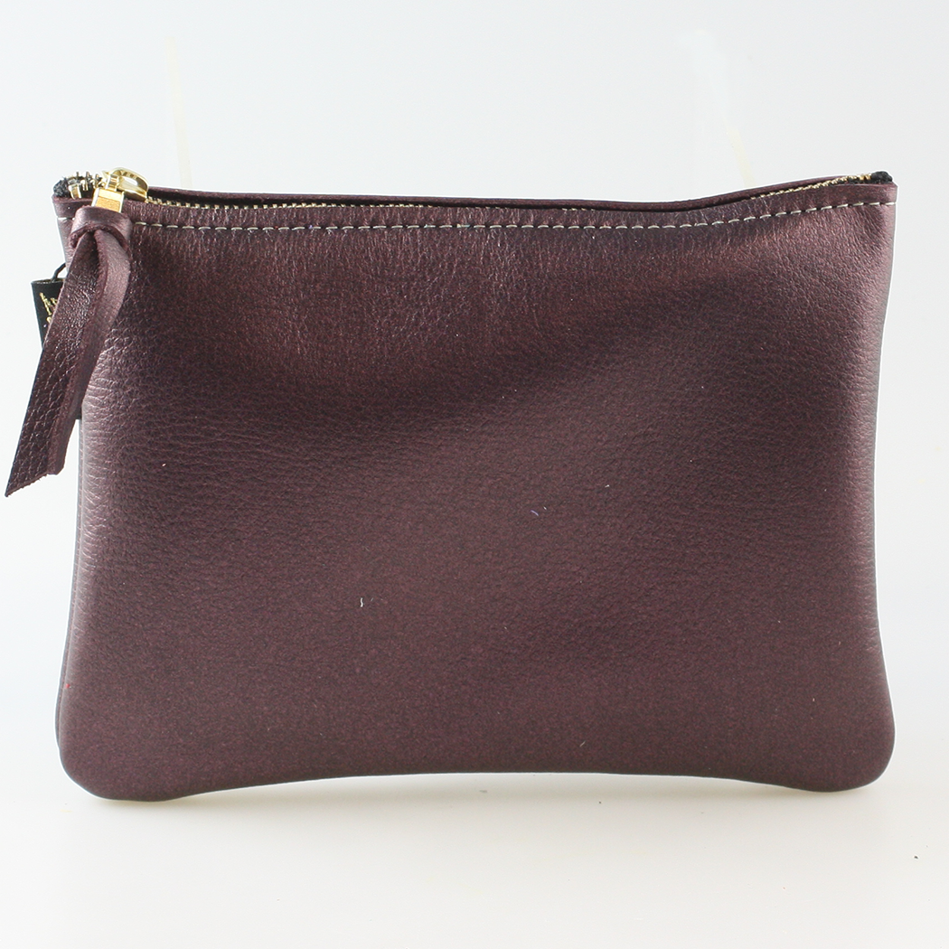 The Metallic Monroe Everyday Pouch in Amethyst